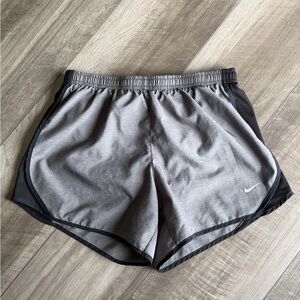 Nike Girls Dry Tempo Running Shorts Black Gray